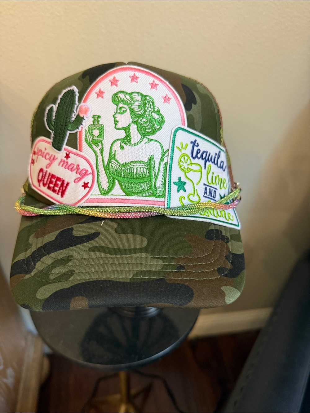Pool day/Lake day Camo Women’s Trucker Hat Spicy Marg Queen
